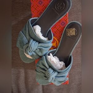 Tory Burch Denim Mules